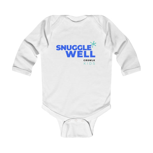SnuggleWell Blue Infant Long Sleeve Bodysuit