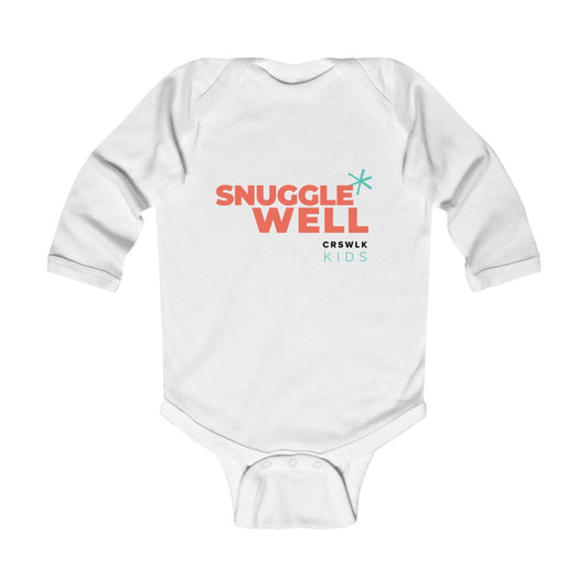 SnuggleWell Coral Infant Long Sleeve Bodysuit